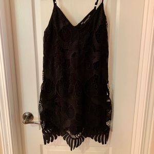 Express black lace dress